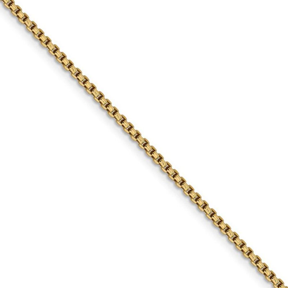 1.75mm 14k Yellow Gold Hollow Round Box Chain Necklace, 16 Inch